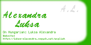 alexandra luksa business card